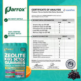 Parrox etiqueta nutricional ampliada mostrando dosis e información clara
