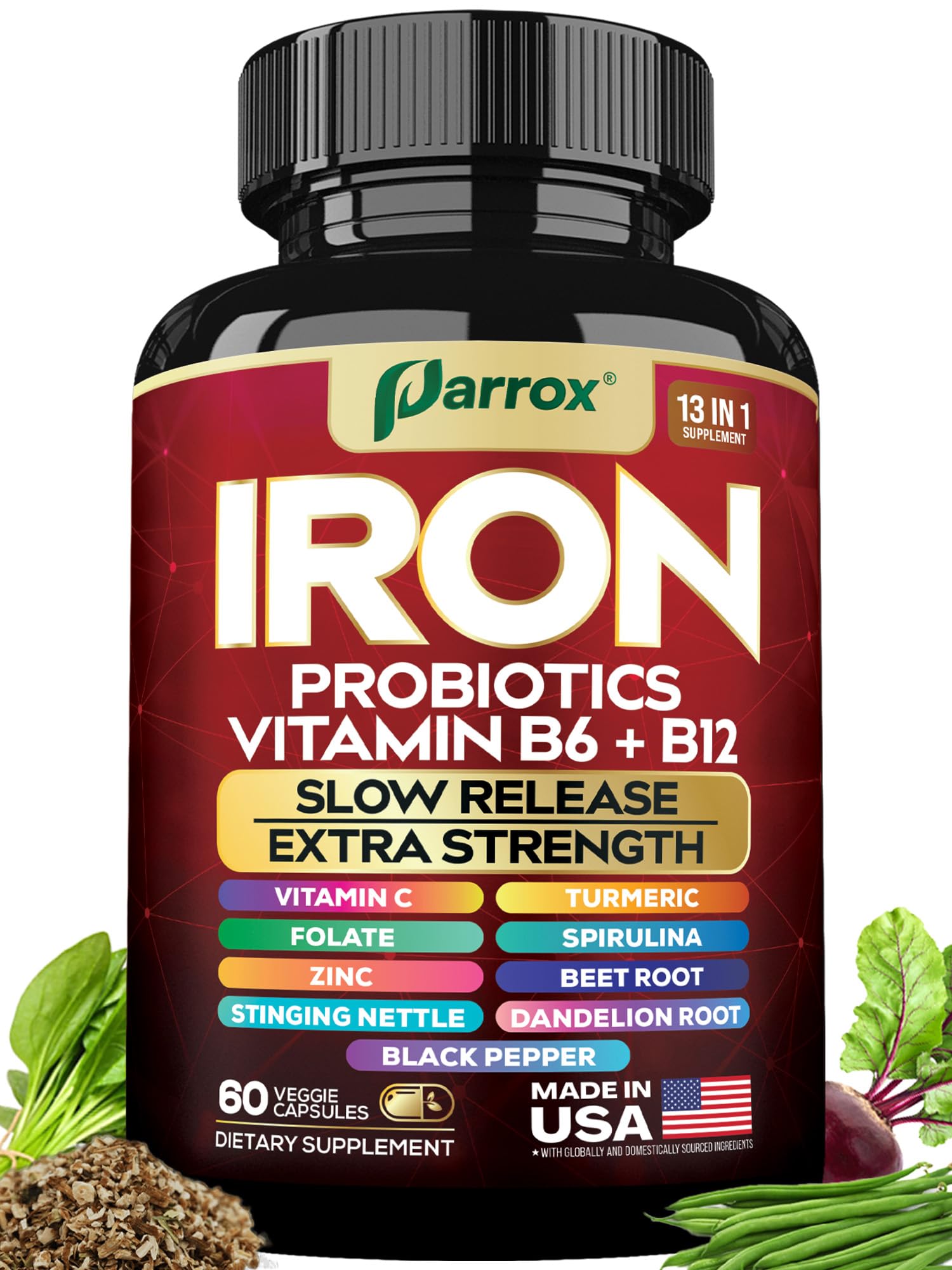 Parrox frasco frontal con diseño y nombre del producto, muestra confianza y claridad