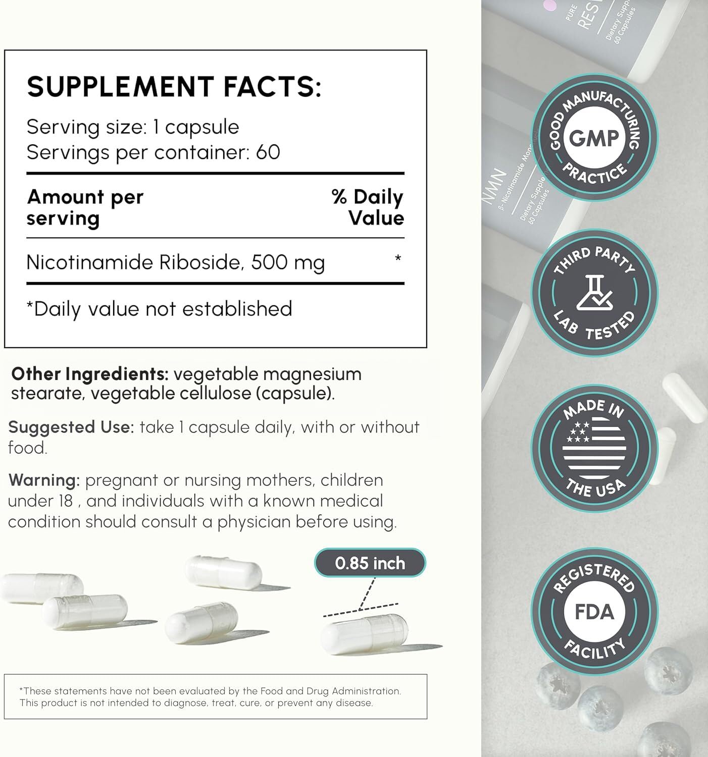 partiQlar detalle de etiqueta con ingredientes y garantía de calidad