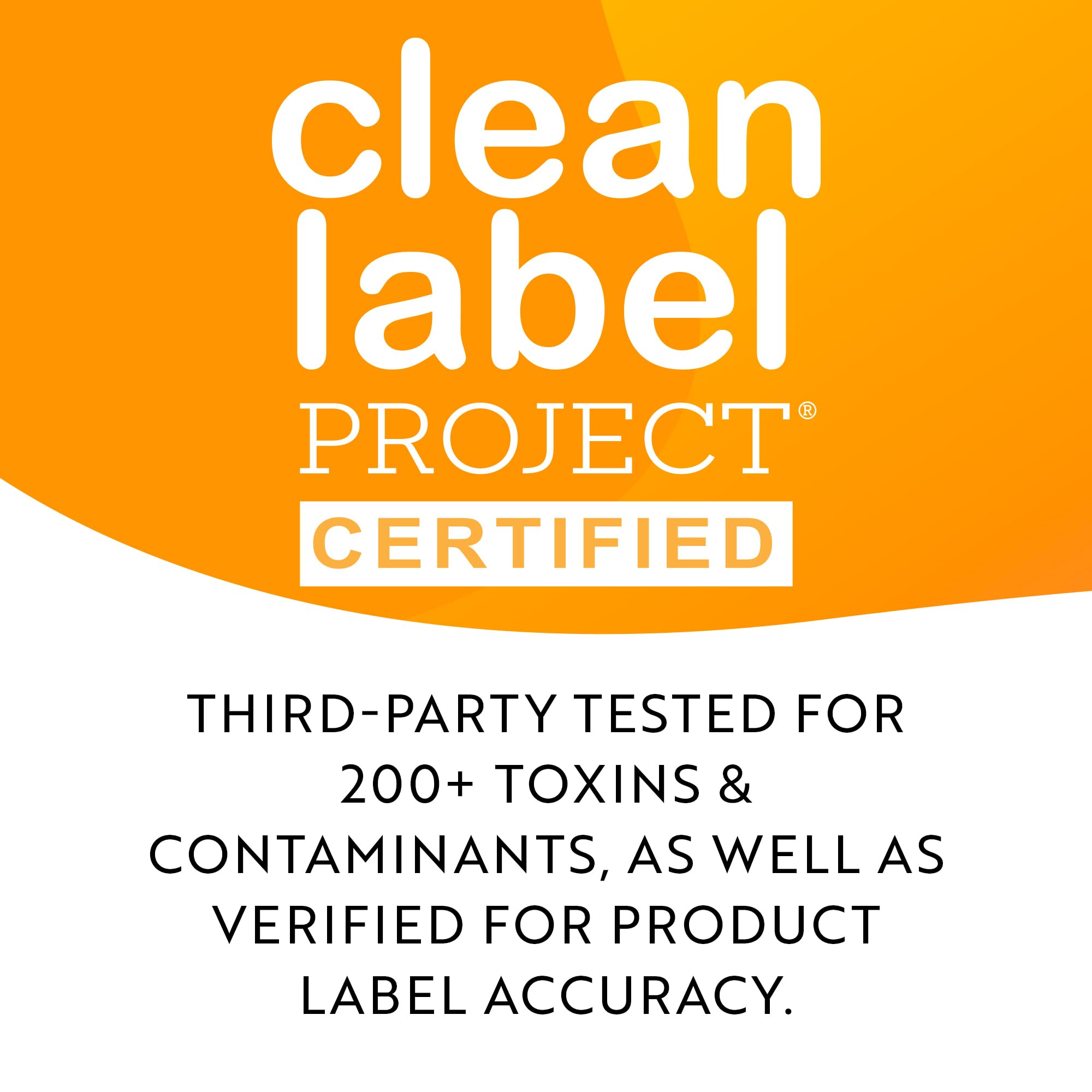 Passion 4 Life etiqueta con lista de ingredientes y certificación Clean Label