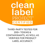 Passion 4 Life etiqueta con lista de ingredientes y certificación Clean Label
