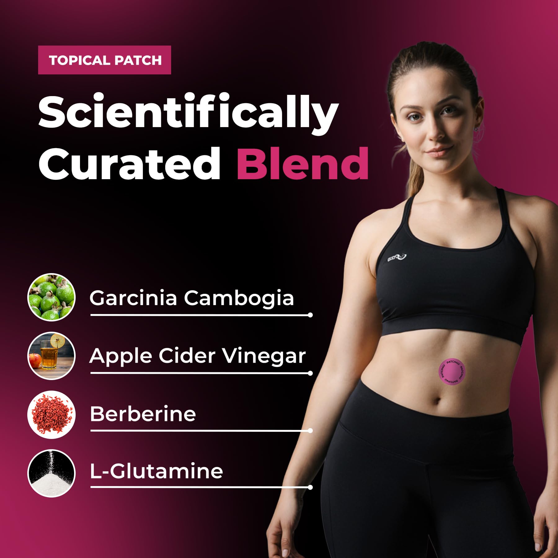 Patch4U etiqueta de ingredientes claros y naturales para confianza