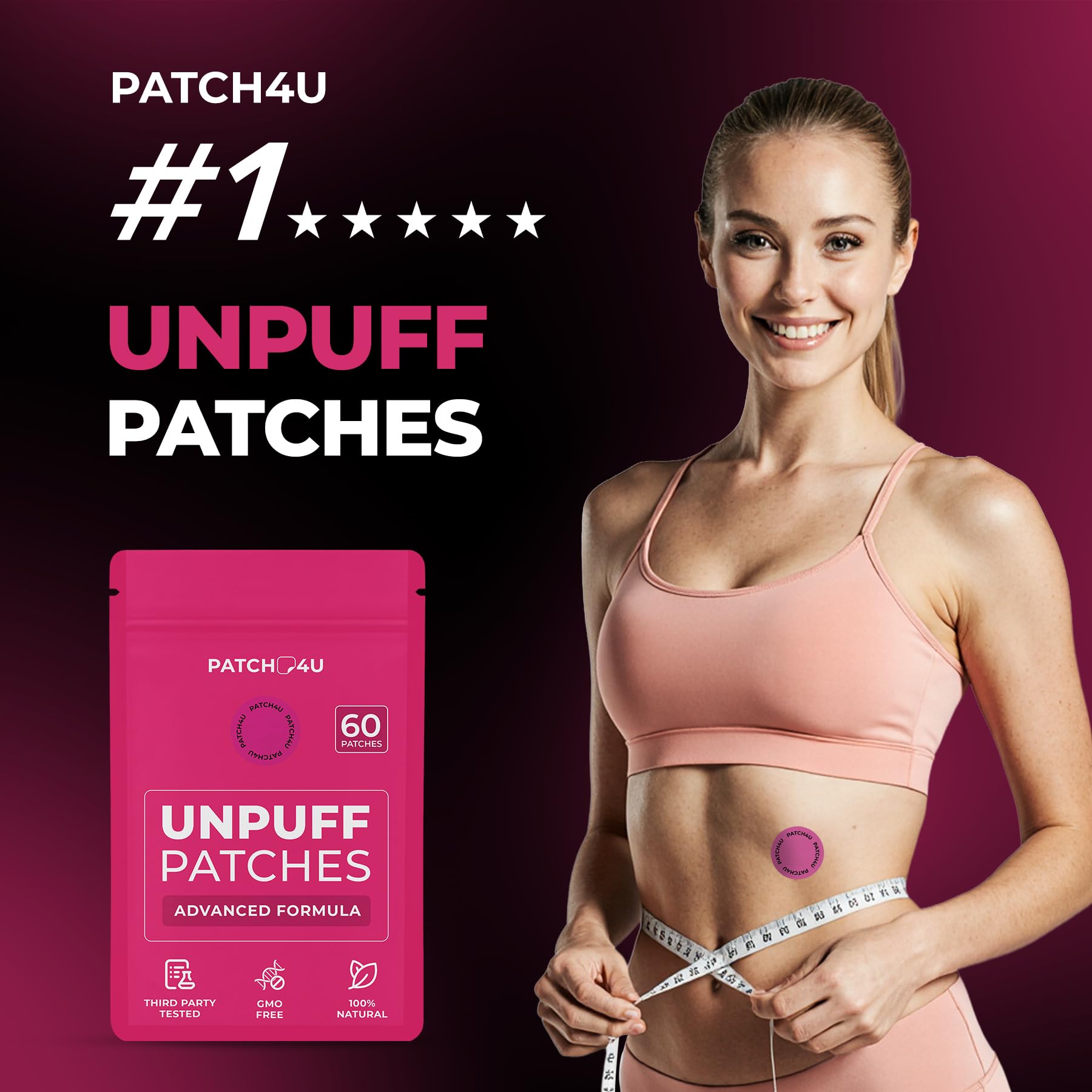 Patch4U parche en uso sobre rostro mostrando comodidad y discreción