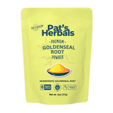 Pat's Herbals paquete frontal mostrando el polvo y sello USA