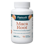 Pattern Wellness frasco frontal de maca que muestra envase y beneficios