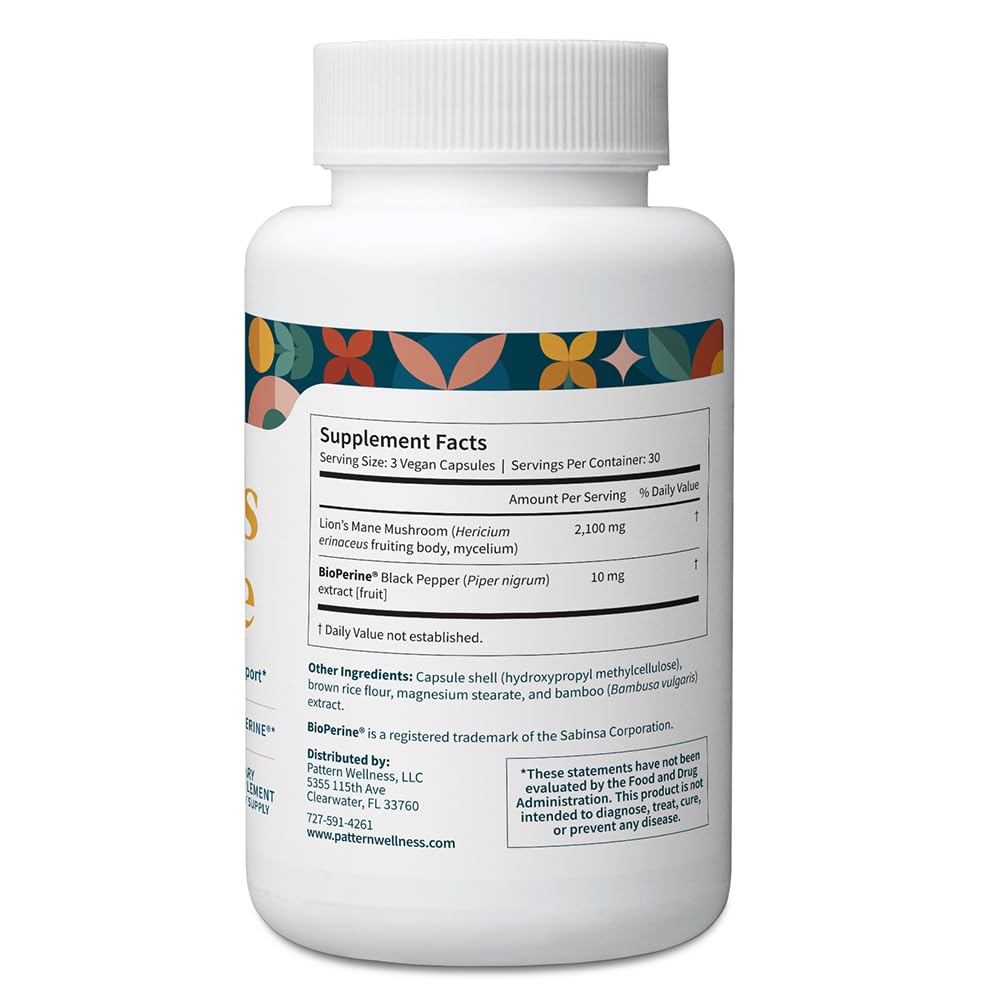 Pattern Wellness polvo del hongo mostrando textura y origen natural
