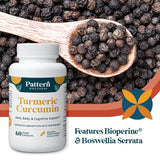 Gráfico de BioPerine en empaque Pattern Wellness que indica mejor absorción