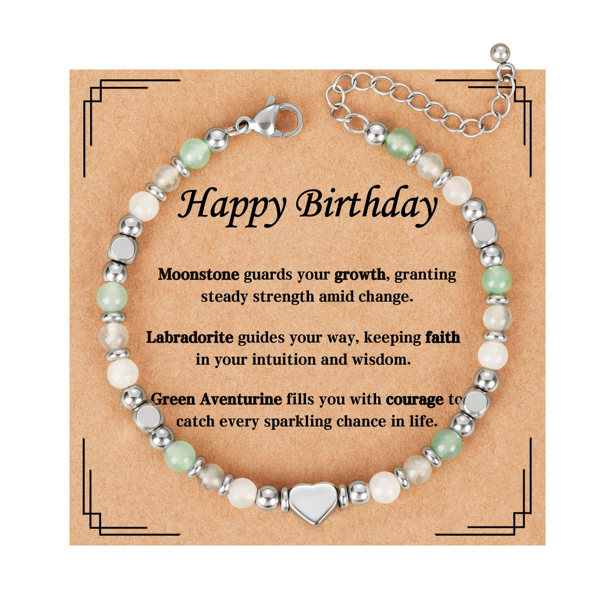 Pavkki pulsera empaquetada lista para regalo con tarjeta informativa