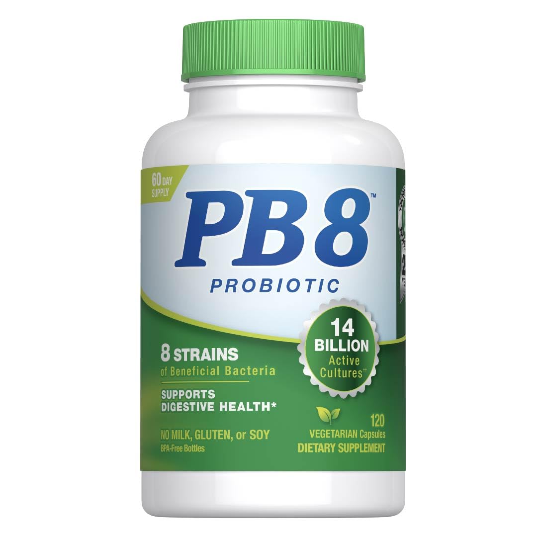 PB8 frasco frontal mostrando diseño y cantidad útil para uso prolongado