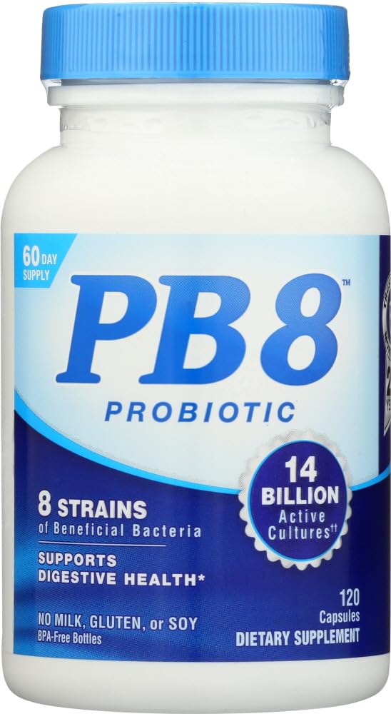 PB8 frasco frontal del pack de valor mostrando cantidad y conveniencia