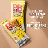 PBfit close-up de chips de banana reales que aportan dulzor