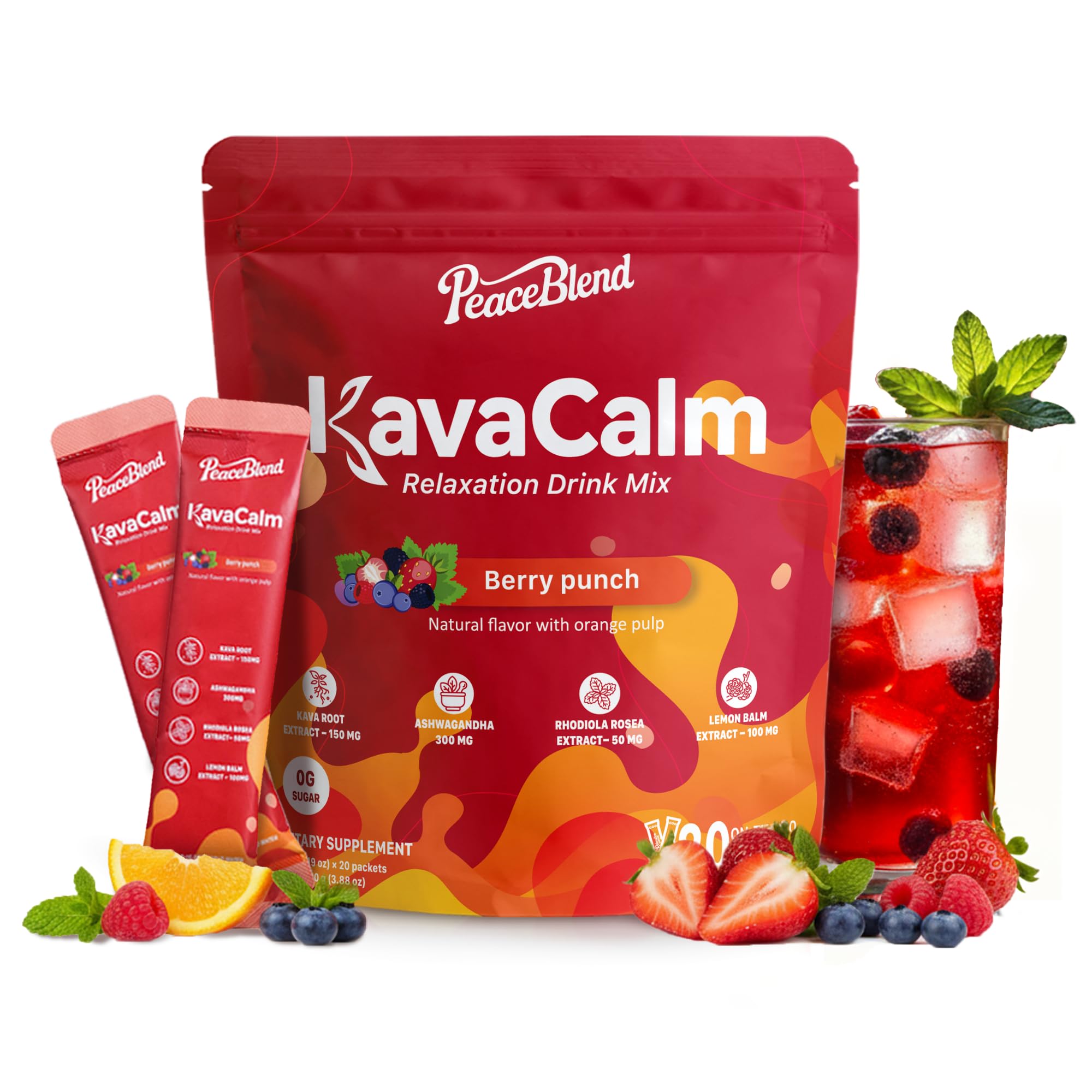PEACEBLEND frente del empaque mostrando marca y beneficio relajante