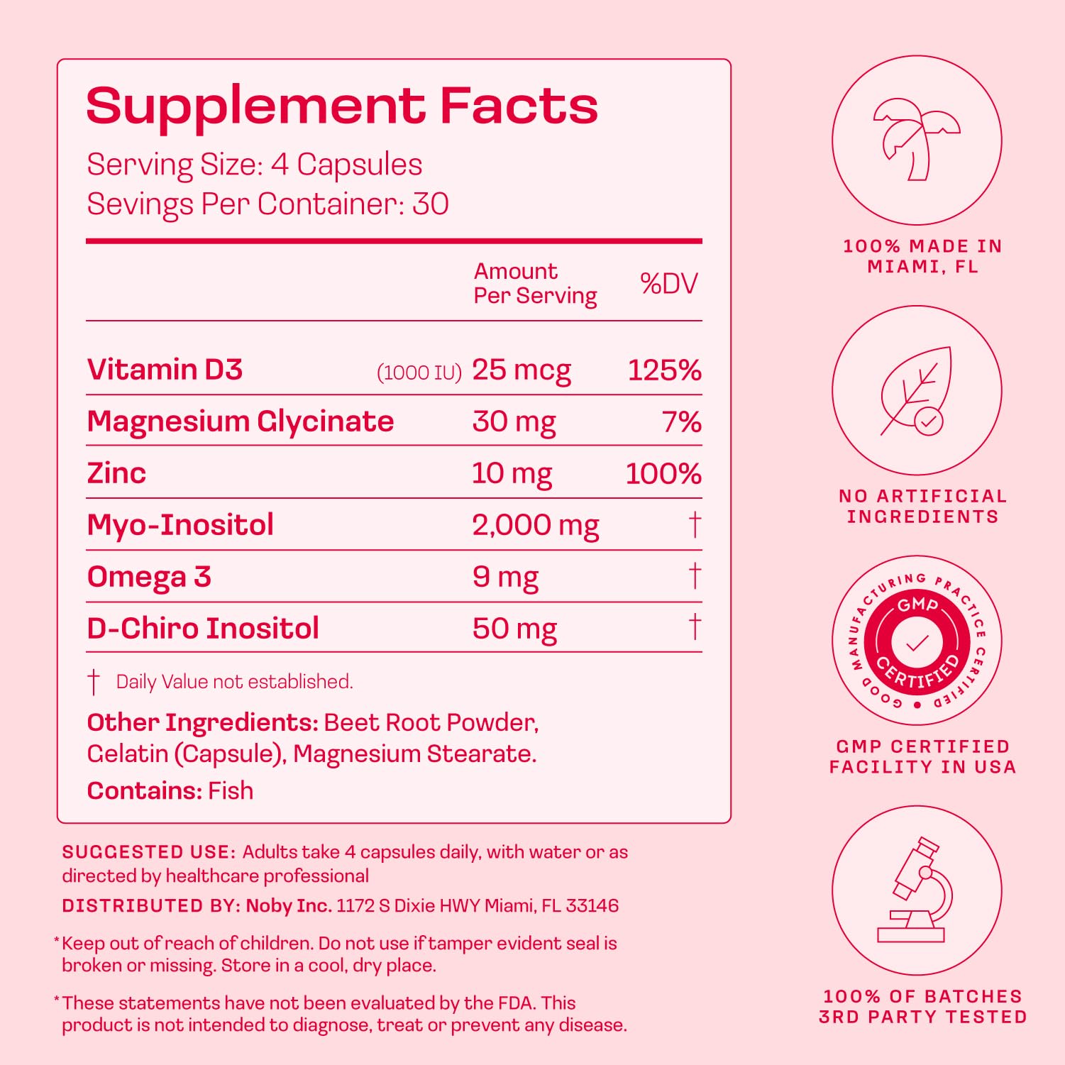 Peach Perfect cápsulas junto a regla para comparar tamaño y dosis claras