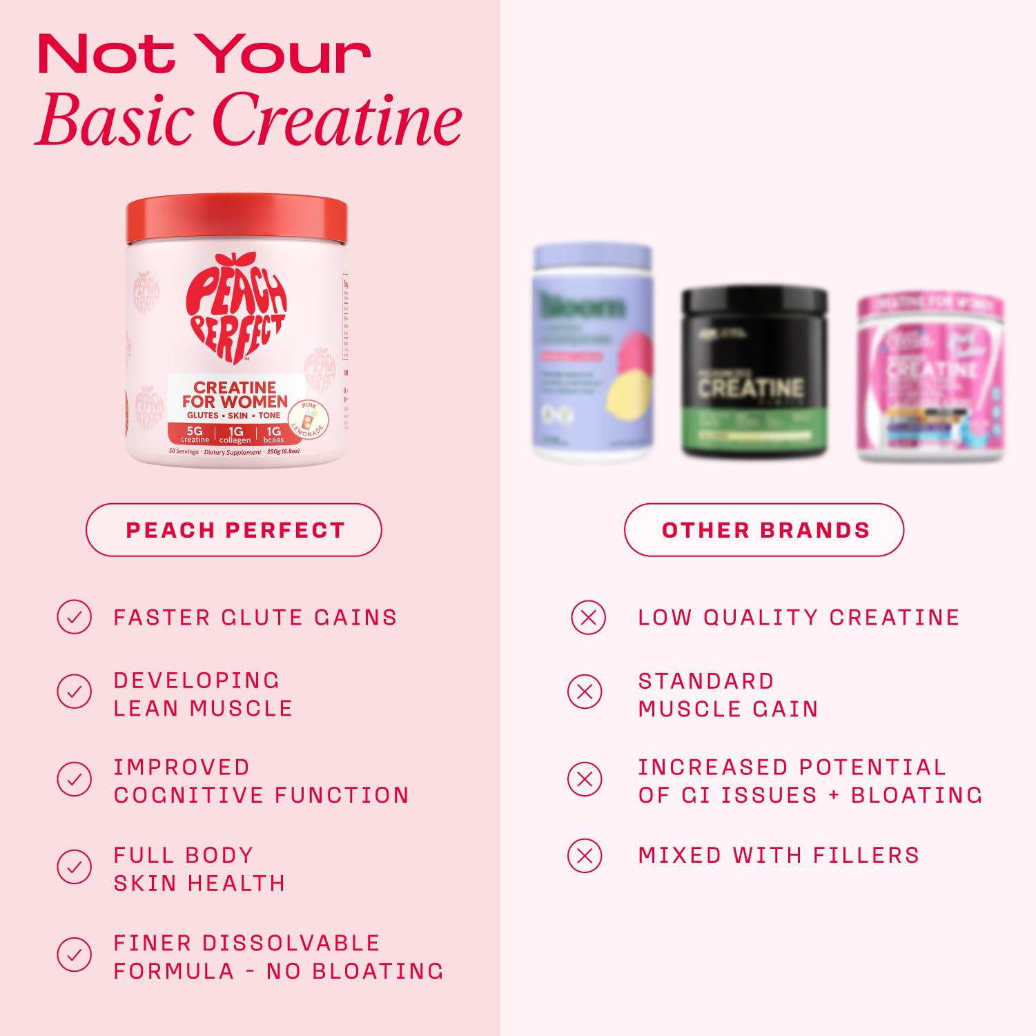 Peach Perfect etiqueta con lista de ingredientes y certificaciones claras