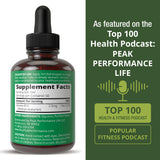 Peak Performance gotas mezcladas en jugo para consumo fácil