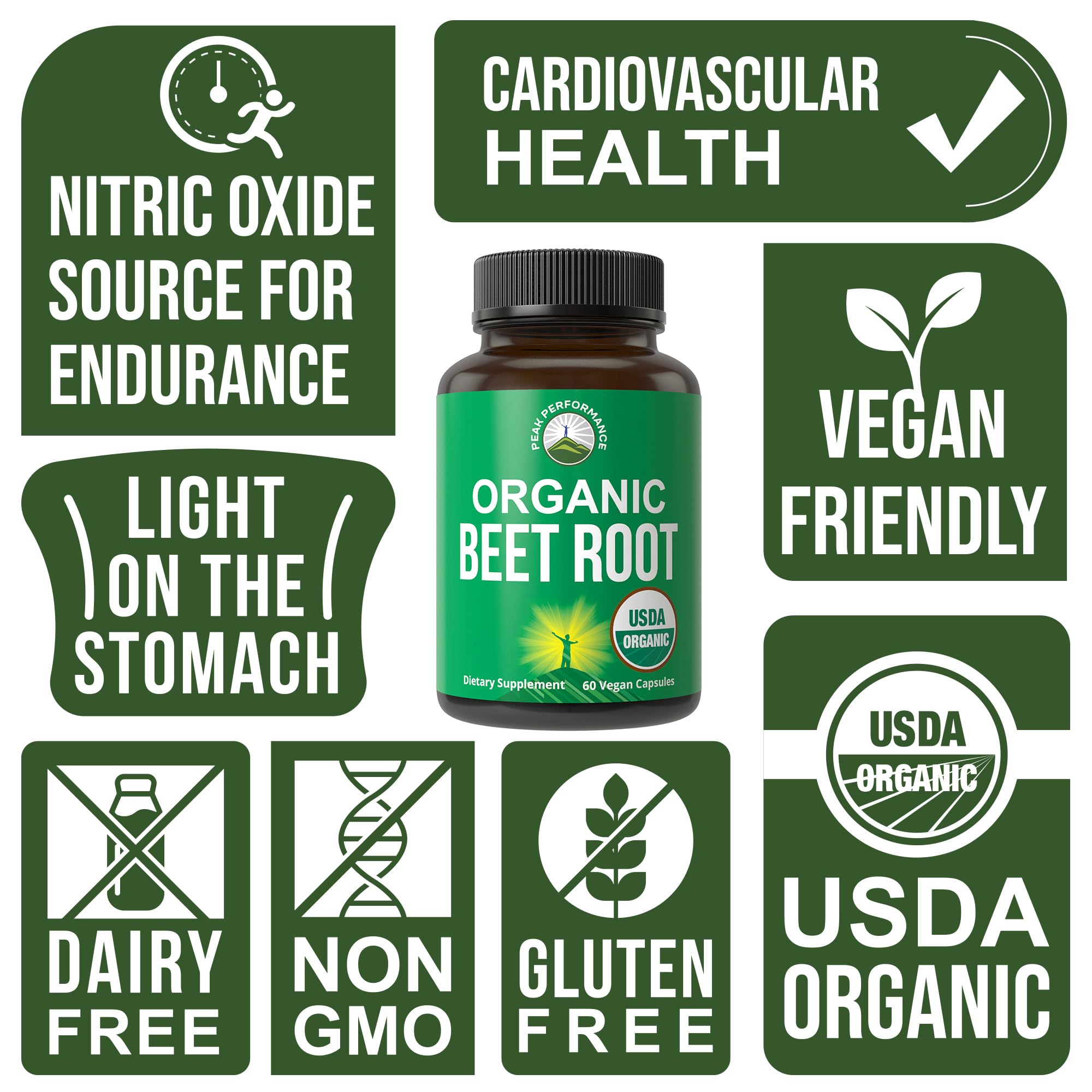 Peak Performance cápsula primer plano que destaca pureza vegetal