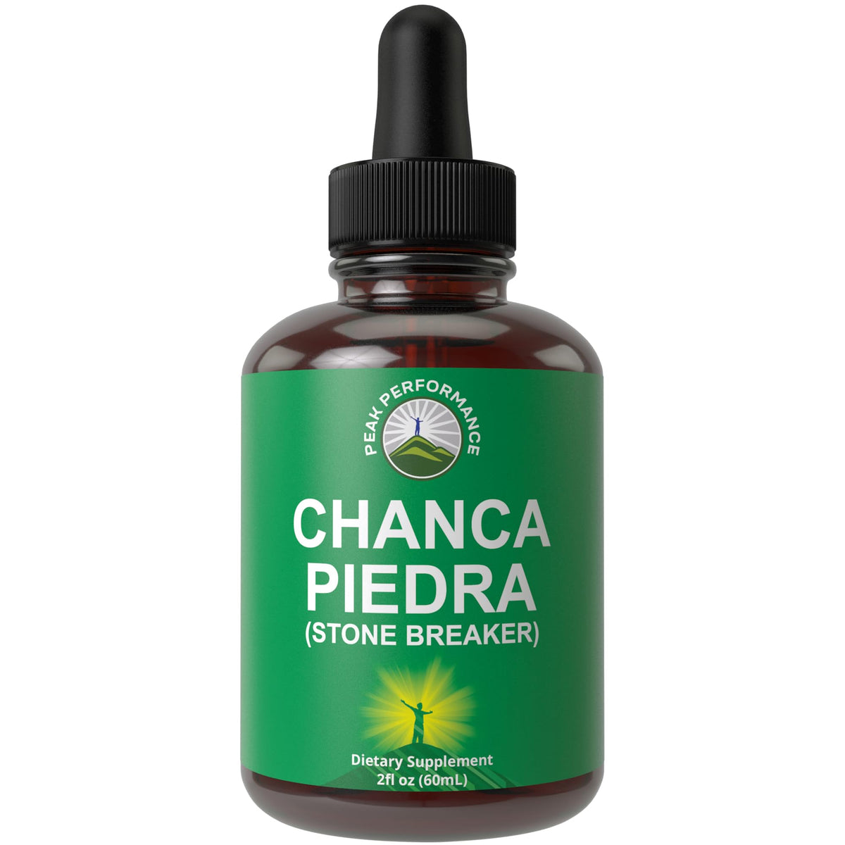 Peak Performance frasco frontal de Chanca Piedra, apoyo concentrado y sin gluten