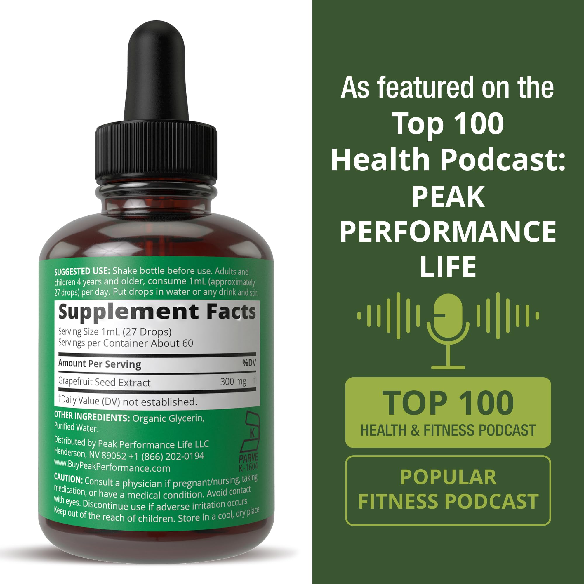 Peak Performance botella en mano para comparar tamaño y portabilidad