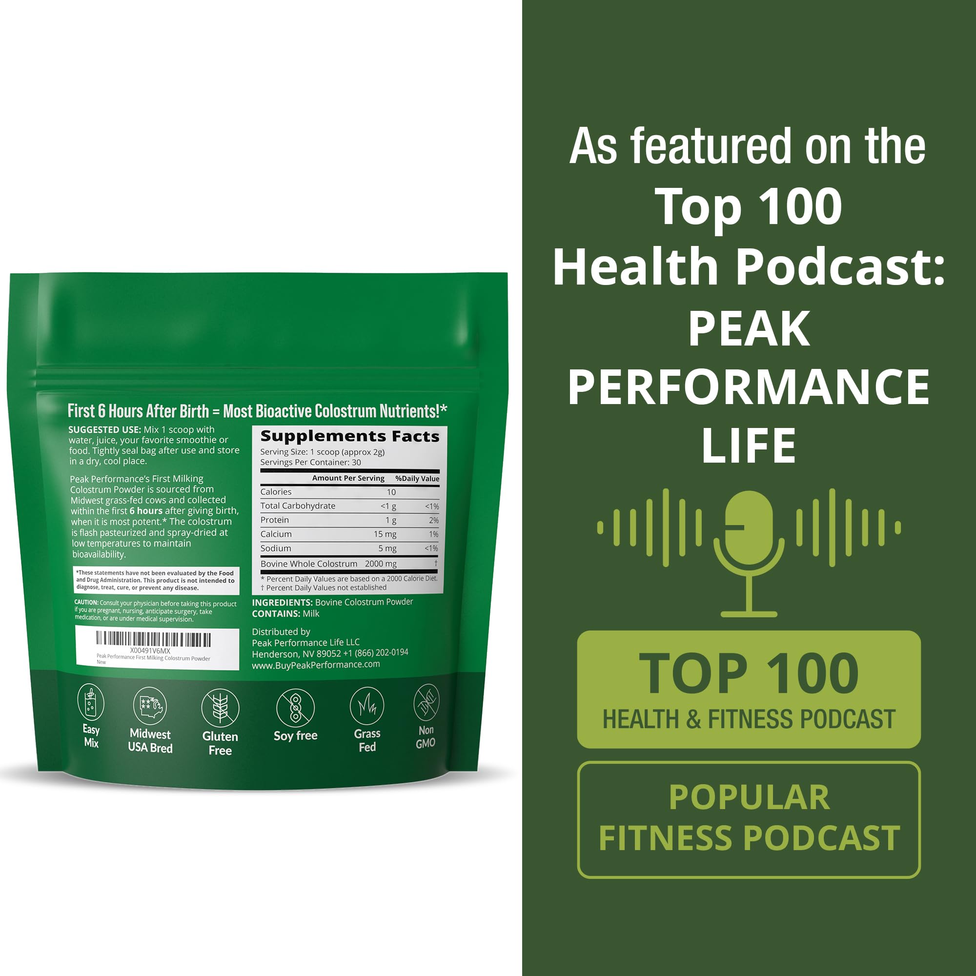 Peak Performance en batido vegetal servido, integración diaria y sabor suave
