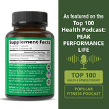 Peak Performance botella en mesa estilo vida transmitiendo confianza