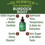 Peak Performance etiqueta en primer plano con certificación USDA Organic visible