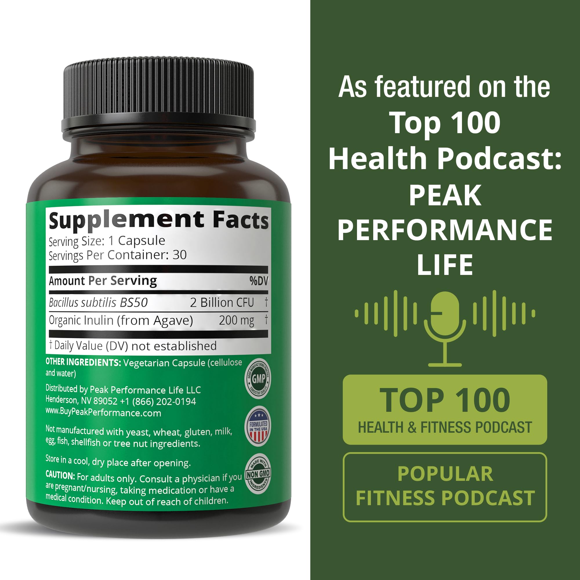 Peak Performance etiqueta nutricional en detalle para verificar ingredientes
