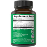 Peak Performance etiqueta y certificados USDA Organic y pruebas de calidad visibles