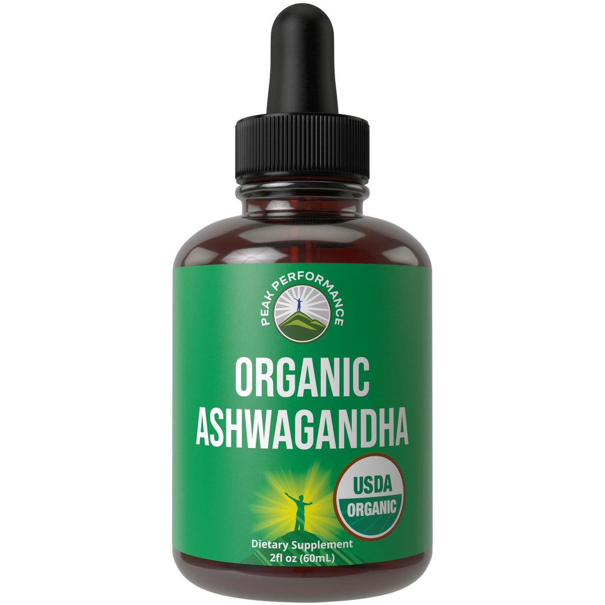 Peak Performance frasco frontal mostrando el envase y beneficios claros