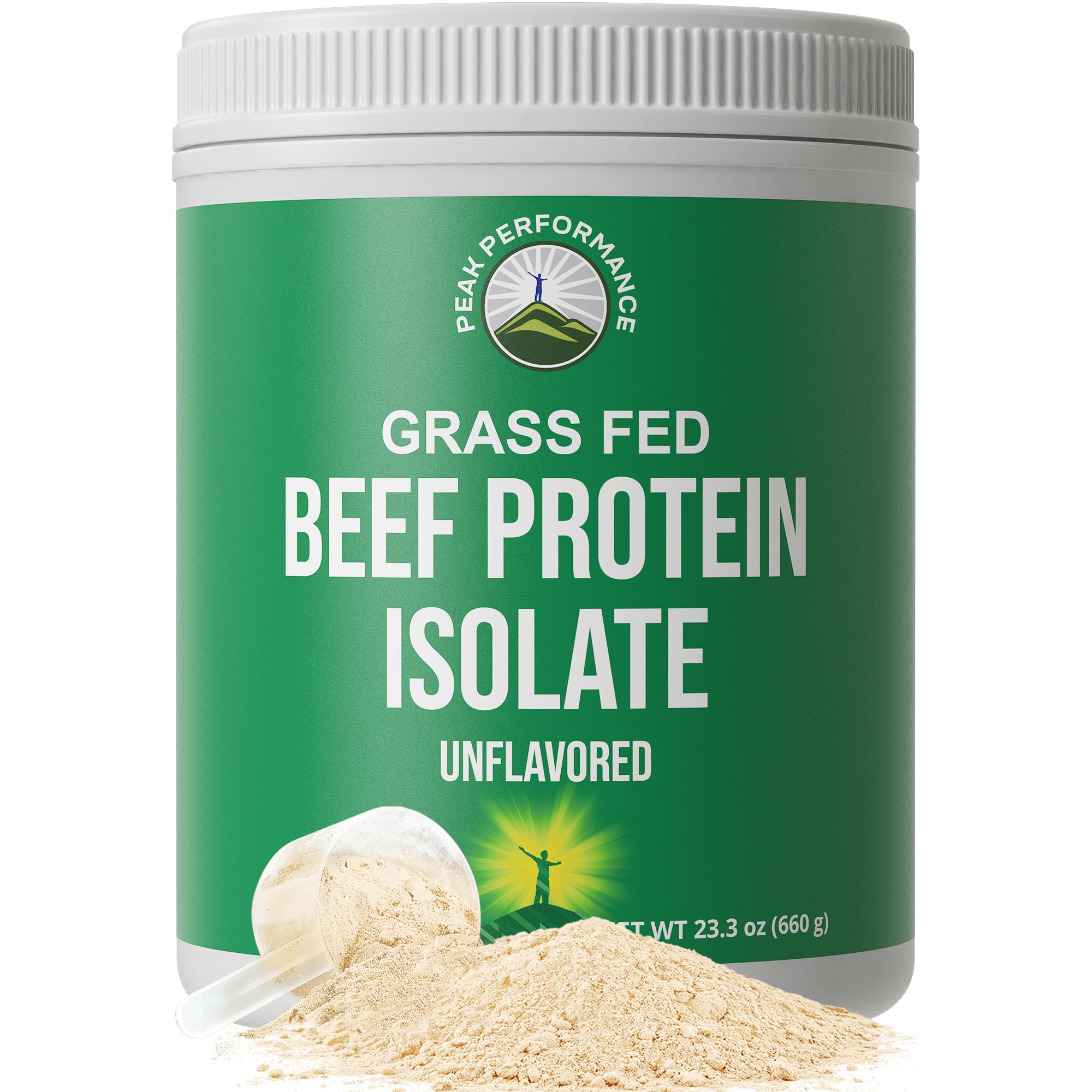 Peak Performance empaque frontal mostrando pureza y beneficios del producto