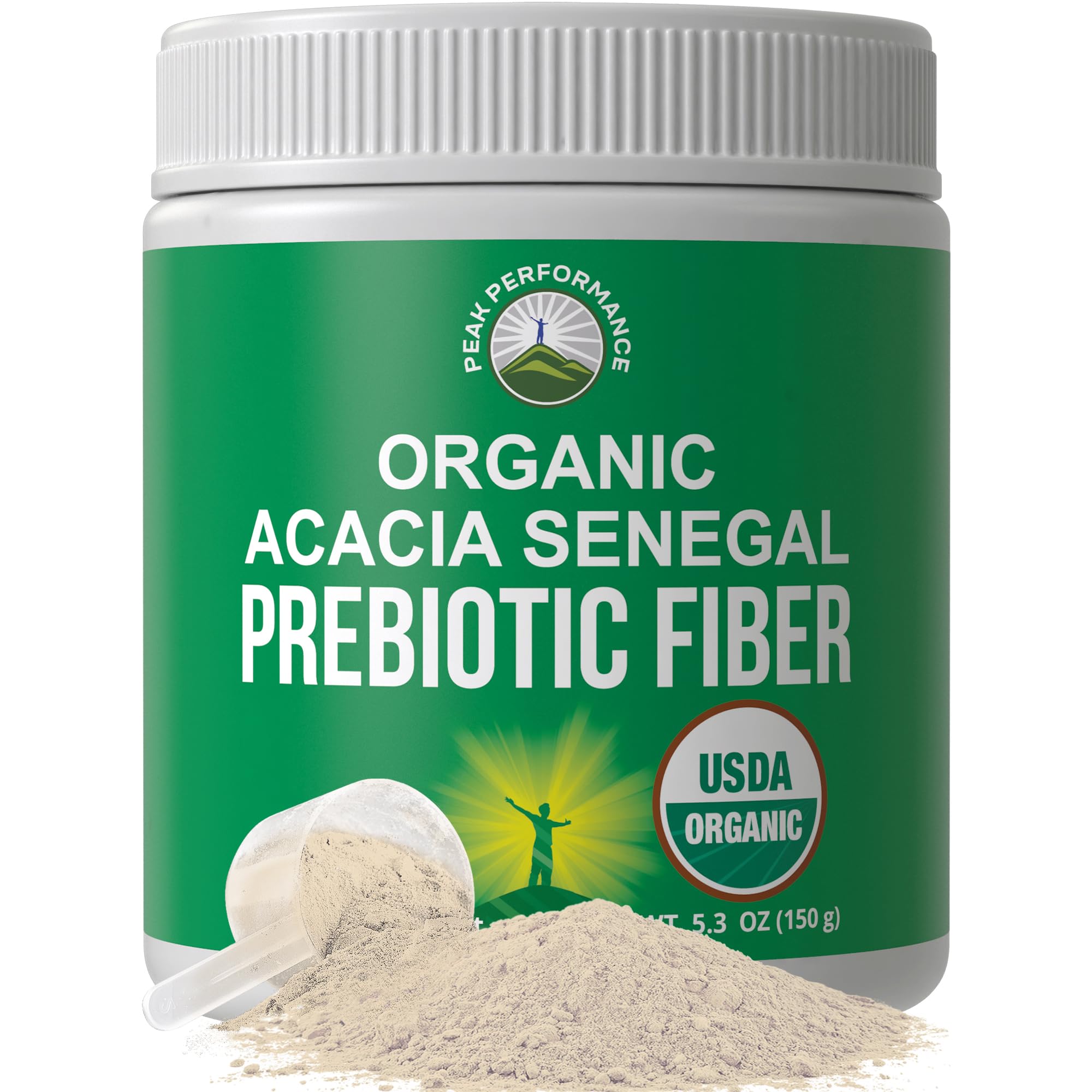 Peak Performance frente del envase mostrando sello USDA Organic y empaque claro