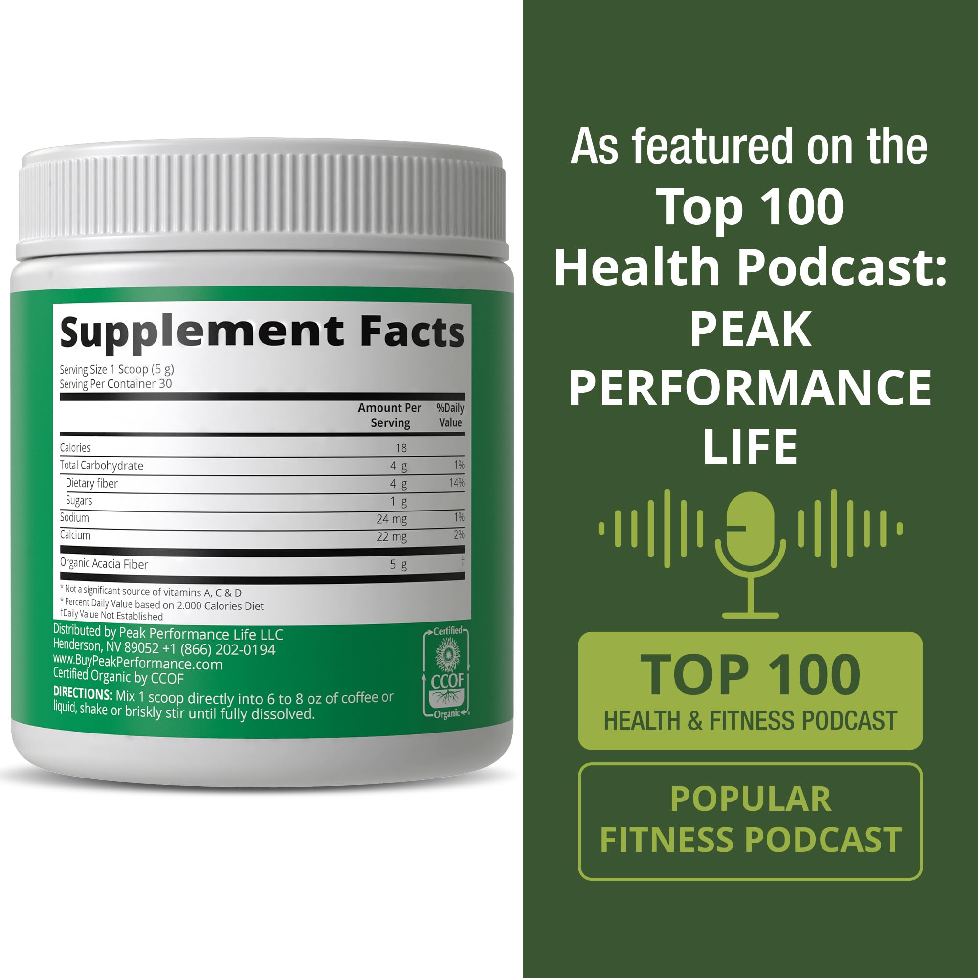Peak Performance añadido a receta saludable demostrando versatilidad