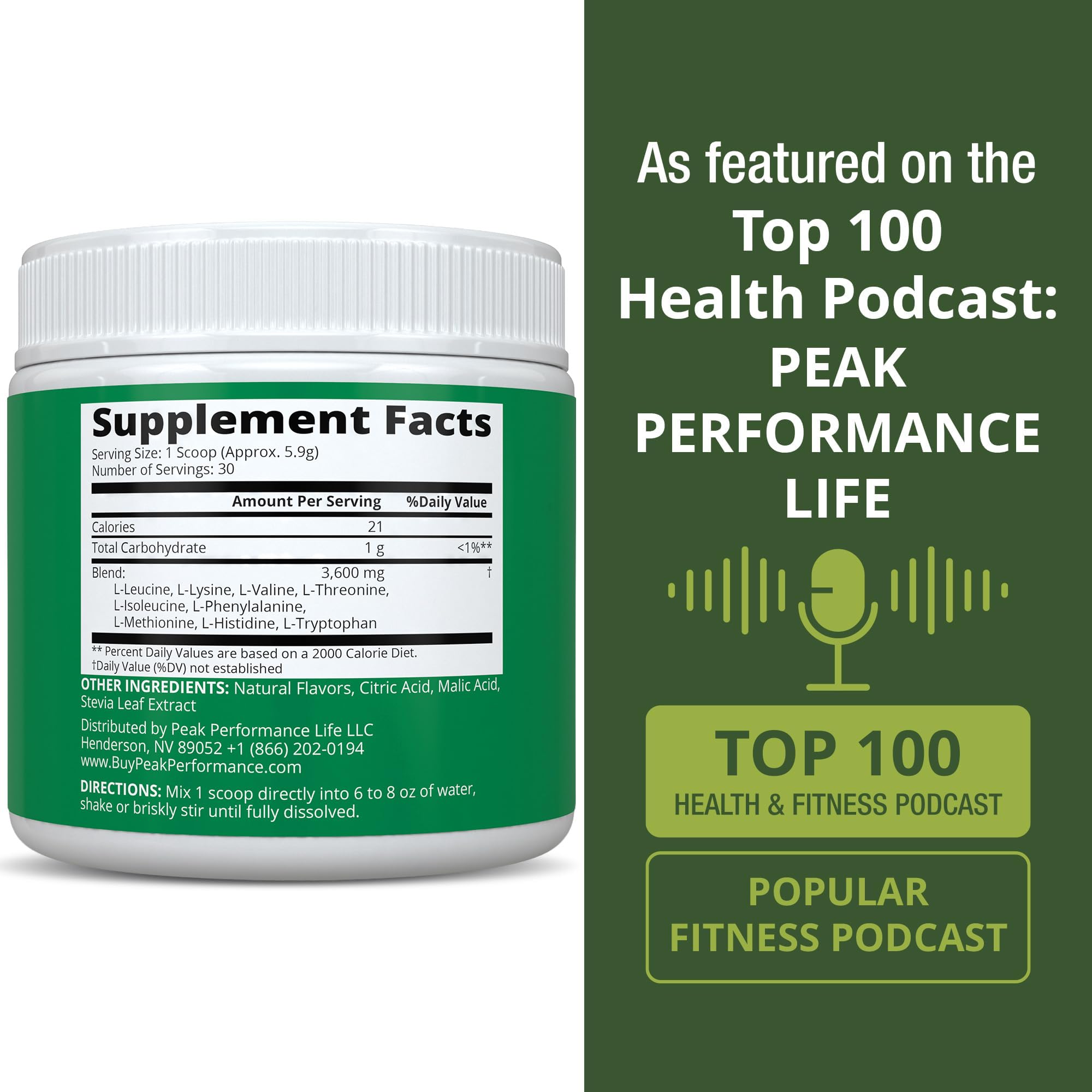 Peak Performance uso durante entrenamiento para energía y recuperación