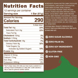 Peak Protein primer plano del interior masticable y recubrimiento de chocolate oscuro