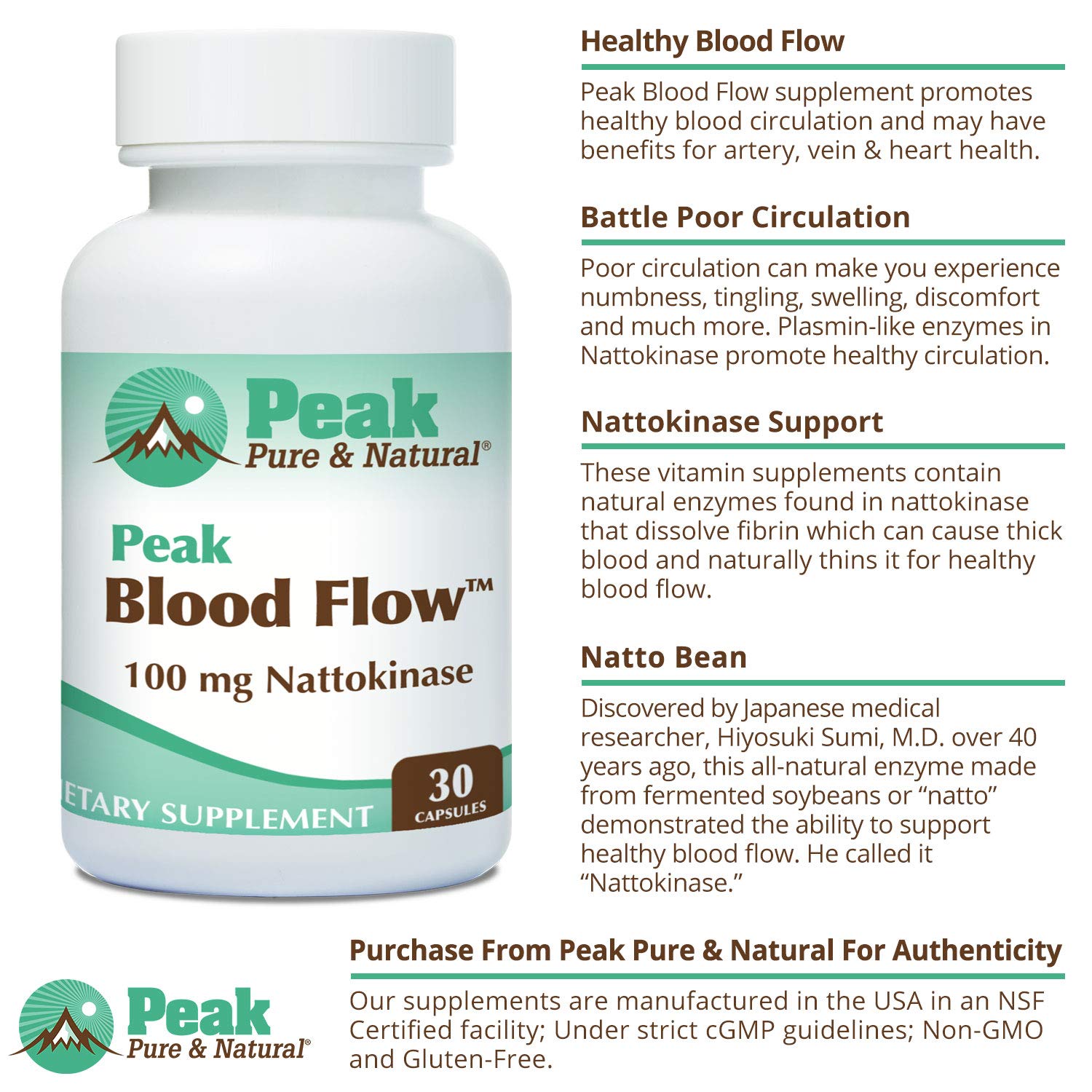 Peak Pure & Natural cápsula en mano ilustrando portabilidad y apoyo a la rutina diaria