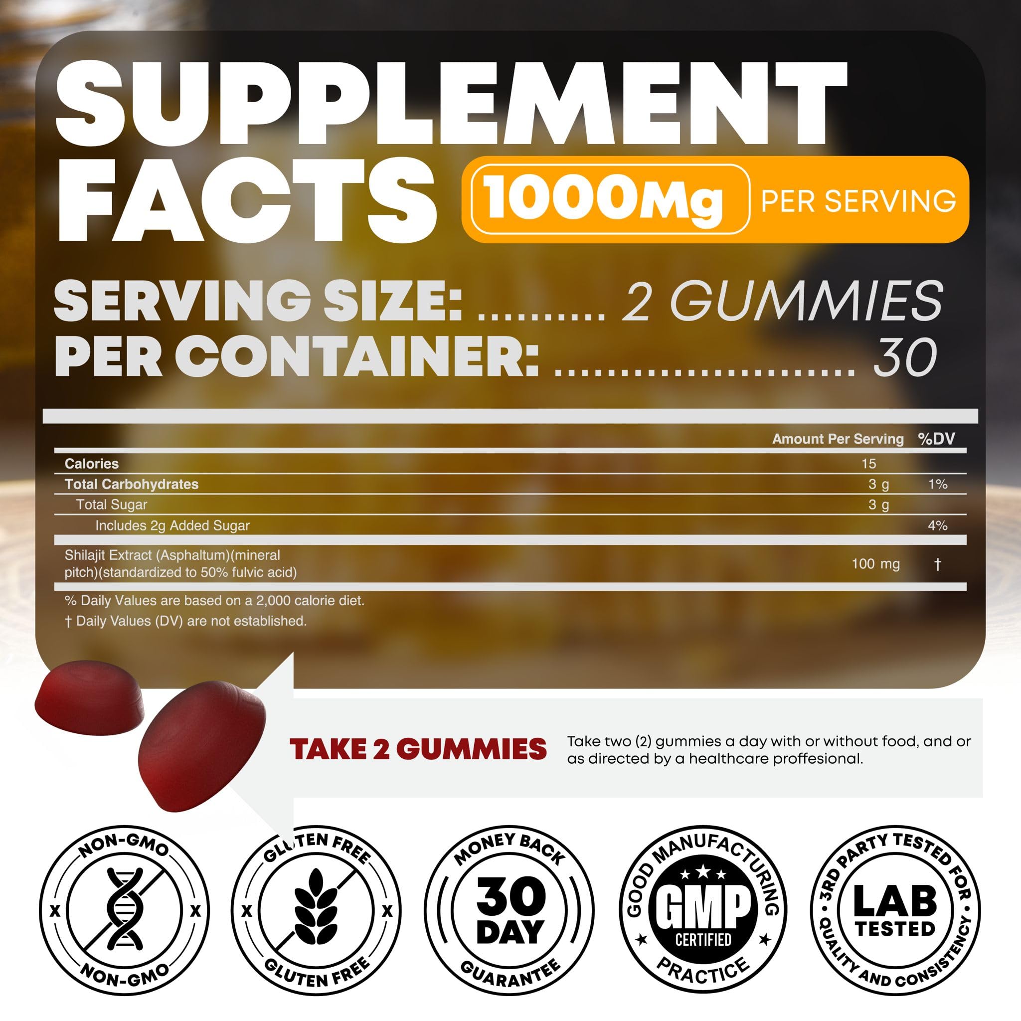 Peak Revival-X etiqueta nutricional legible para confianza y dosificación