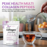 Peakhealth cuchara medidora junto al envase indicando dosificación simple