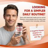 PEAKPURY cápsulas en primer plano, fácil ingestión y sin sabor fuerte