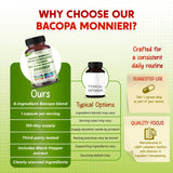 PEAKPURY ingredientes Bacopa y Melena de León representados para destacar origen natural, beneficio apoyo cognitivo