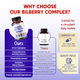 PEAKPURY ingredientes bilberry y eyebright en primer plano, refuerza origen natural