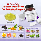 PEAKPURY ingredientes secos como saúco cúrcuma y té verde juntos