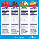 Pedialyte etiqueta nutricional resaltando electrolitos clave