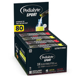 Pedialyte pack frente mostrando 80 sobres y beneficios de hidratación
