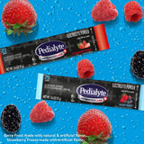 Pedialyte sobre abierto con polvo fino que facilita disolución inmediata