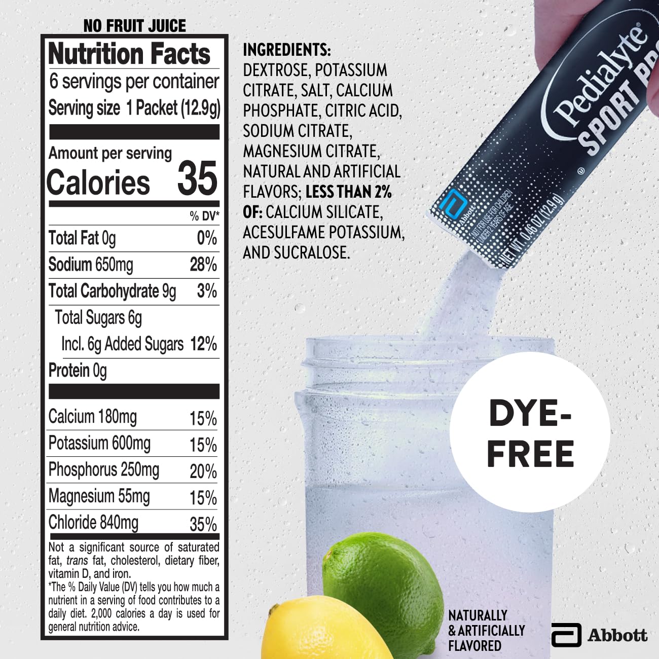 Pedialyte Sport Pro vaso con bebida preparada Lemon Lime, refresco e hidratación