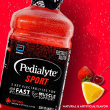 Pedialyte Sport detalle textura líquido destaca electrolitos y sabor
