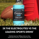Color y textura del líquido Pedialyte Sport Berry Freeze, bebida refrescante