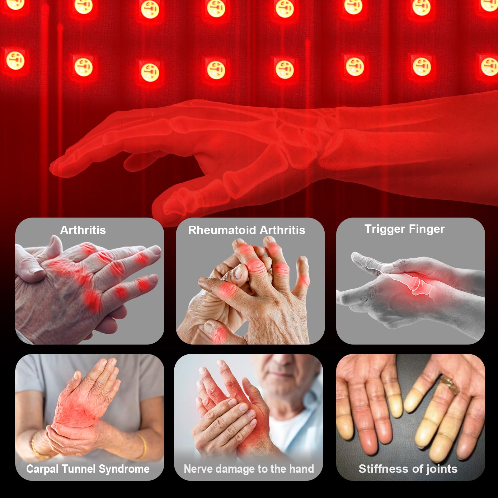 PEEWF detalle de LEDs y textura que garantiza terapia dirigida efectiva