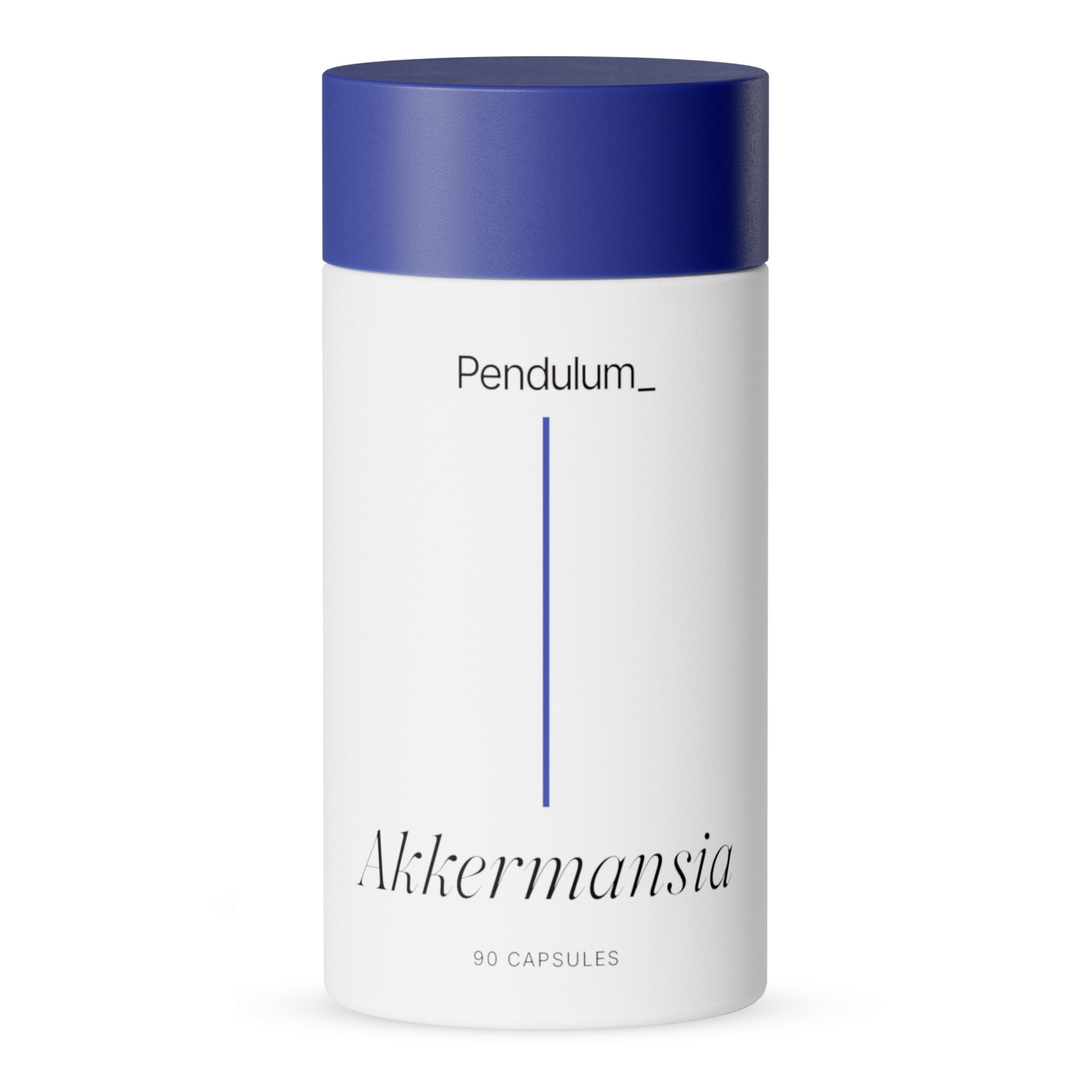 Pendulum frasco frontal mostrando etiqueta clara y beneficios para el microbioma