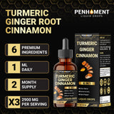 Penhoment jengibre y cúrcuma en primer plano ilustrando ingredientes naturales