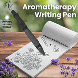 Penjamin en uso mientras se escribe, combinando escritura precisa y aromaterapia discreta
